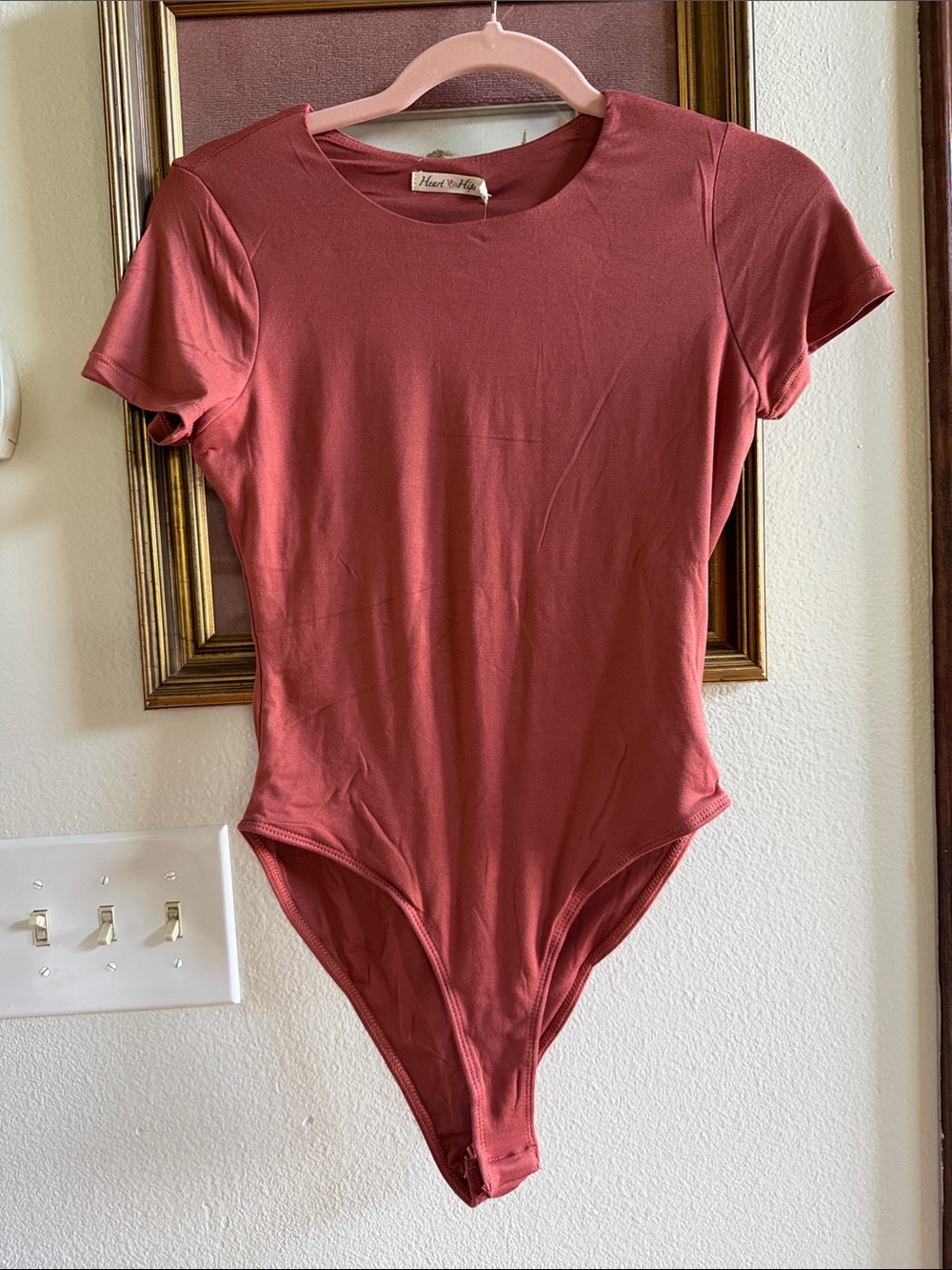 Heart Hips Rusty Rose Short Sleeve One-Piece Bodysuit